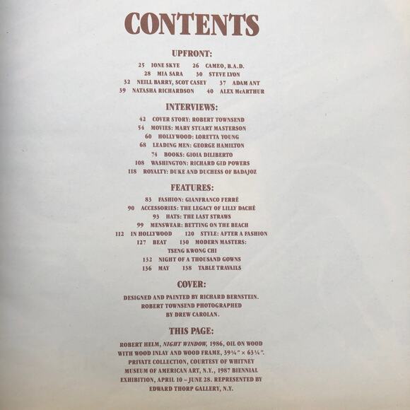 INTERVIEW Robert Townsend WARHOL May 1987 magazine Mary Stuart Masterson - Picture 4 of 15